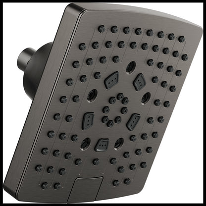 Brizo - Essential Shower 7 Inch Linear Square H2Okinetic Multi-Function Wall Mount Shower Head - 2.5 GPM
