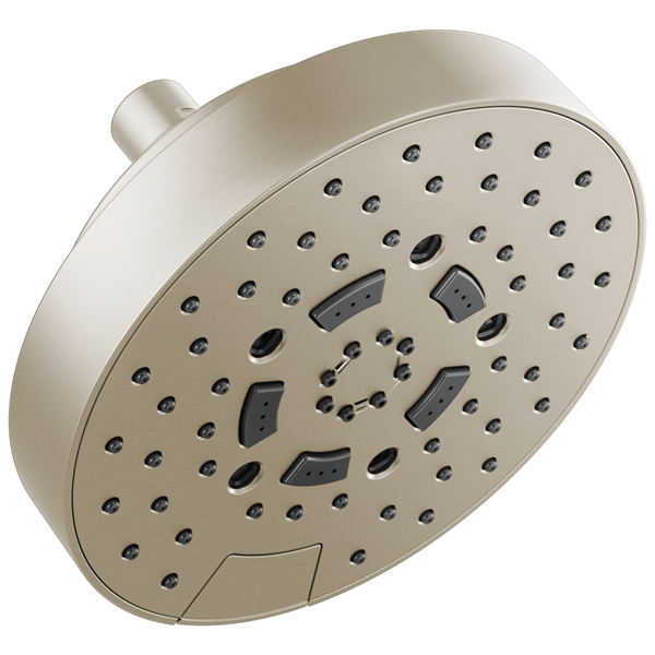 Brizo - Essential Shower 7 Inch Linear Round H2Okinetic Multi-Function Wall Mount Shower Head - 1.5 GPM