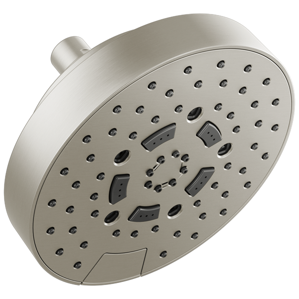 Brizo - Essential Shower 7 Inch Linear Round H2Okinetic Multi-Function Wall Mount Shower Head - 1.5 GPM