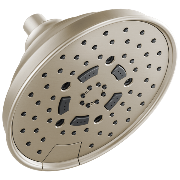 Brizo - Essential Shower 7 Inch Classic Round H2Okinetic Multi-Function Wall Mount Shower Head - 2.5 GPM
