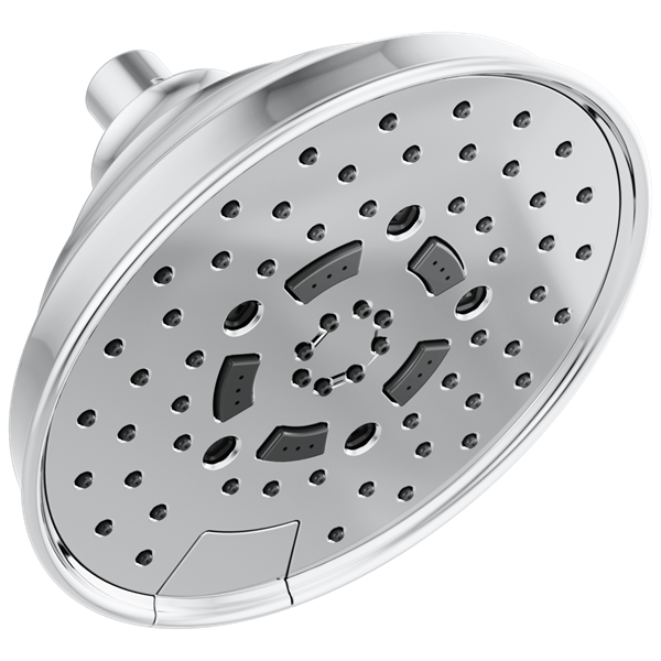 Brizo - Essential Shower 7 Inch Classic Round H2Okinetic Multi-Function Wall Mount Shower Head - 2.5 GPM