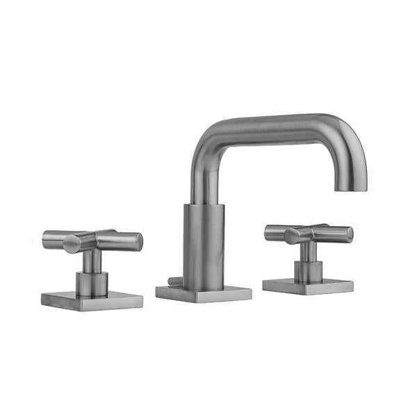 Jaclo - Downtown  Contempo Faucet with Square Escutcheons & Contempo Hub Base Cross Handles