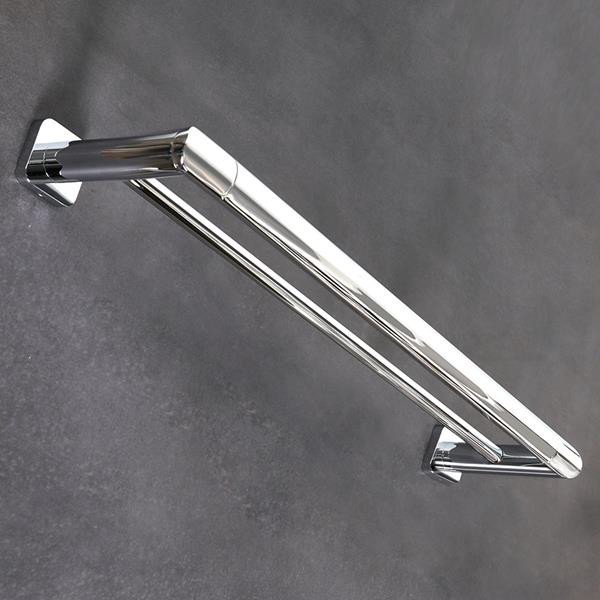 Lacava - Aquatre Wall-Mount Double Towel Bar Made Of Chrome Plated Brass. W: 30 Inch, D: 5 1/2 Inch, H: 2 Inch.