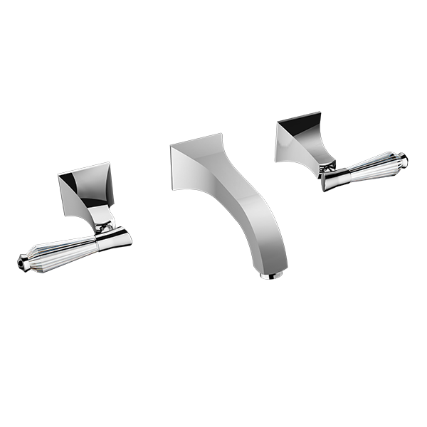 Santec - Edo Crystal Wall Mount Widespread Lavatory