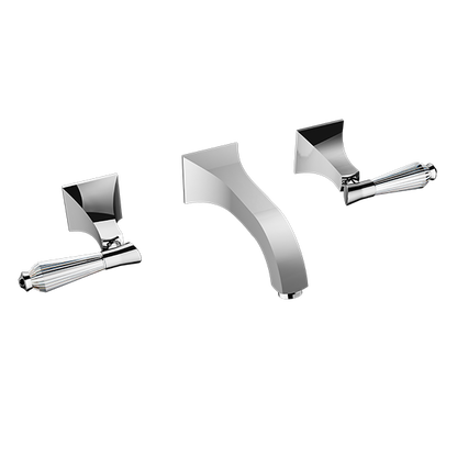 Santec - Edo Crystal Wall Mount Widespread Lavatory