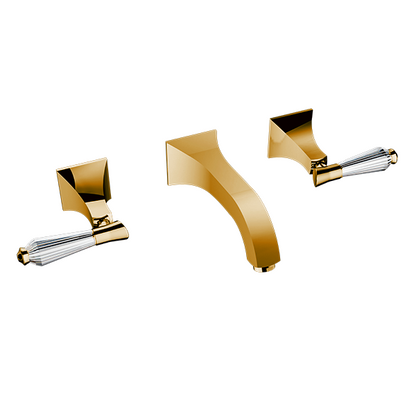 Santec - Edo Crystal Wall Mount Widespread Lavatory