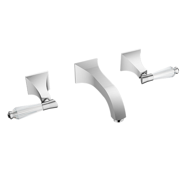 Santec - Edo Crystal Wall Mount Widespread Lavatory