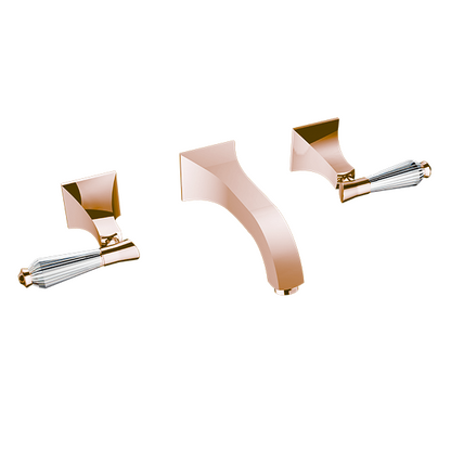 Santec - Edo Crystal Wall Mount Widespread Lavatory