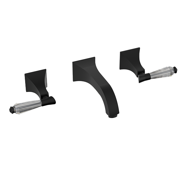 Santec - Edo Crystal Wall Mount Widespread Lavatory