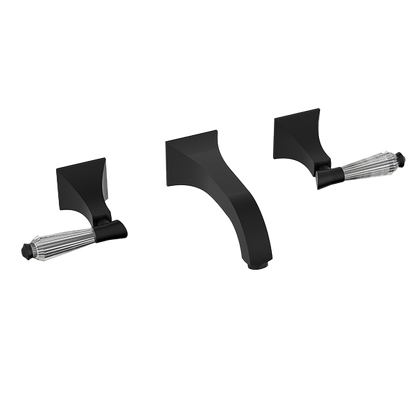 Santec - Edo Crystal Wall Mount Widespread Lavatory