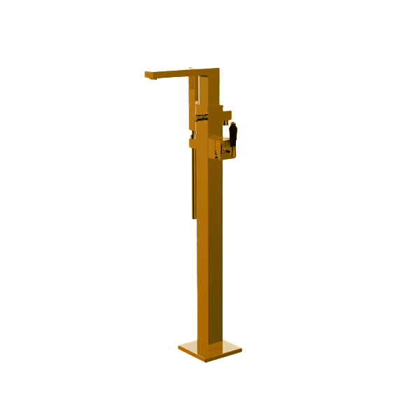 Santec - Edo Crystal Trim - Floor Mount Tub Filler With Hand Shower