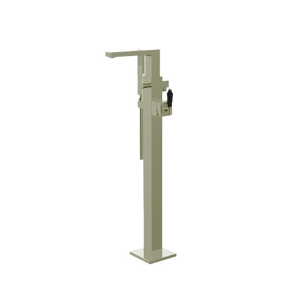 Santec - Edo Crystal Trim - Floor Mount Tub Filler With Hand Shower