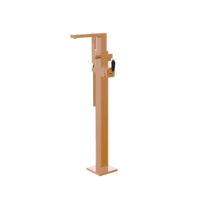 Santec - Edo Crystal Trim - Floor Mount Tub Filler With Hand Shower