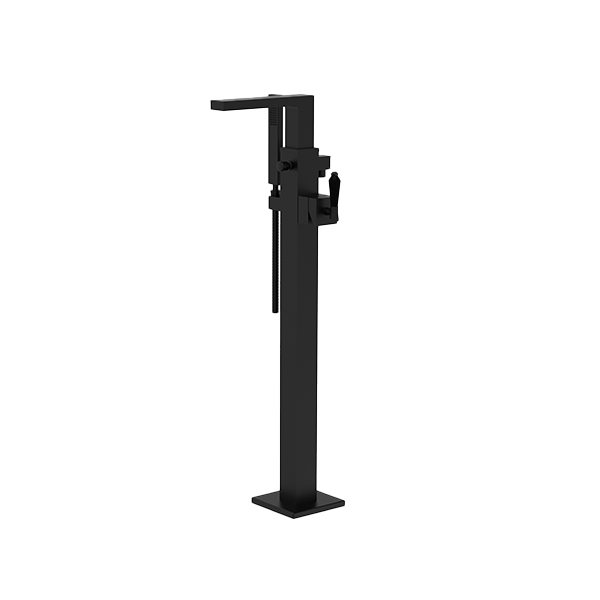 Santec - Edo Crystal Trim - Floor Mount Tub Filler With Hand Shower