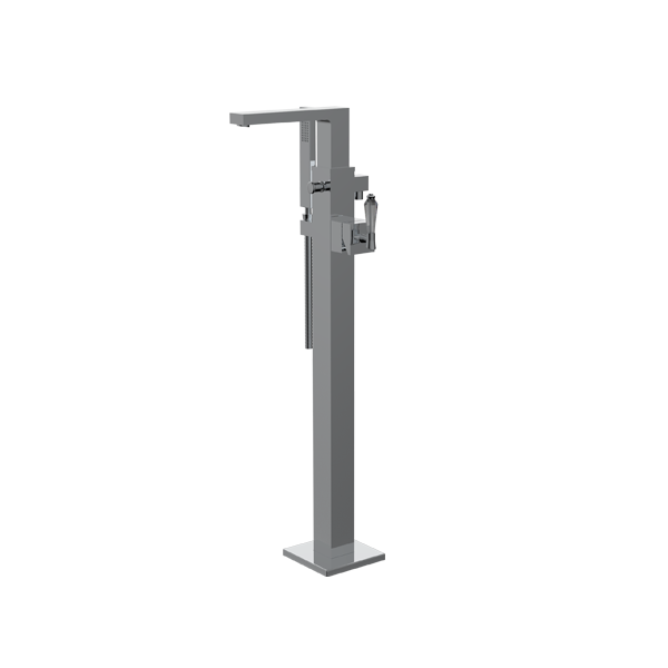 Santec - Edo Crystal Trim - Floor Mount Tub Filler With Hand Shower