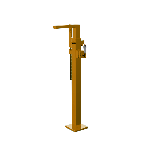 Santec - Edo Crystal Trim - Floor Mount Tub Filler With Hand Shower