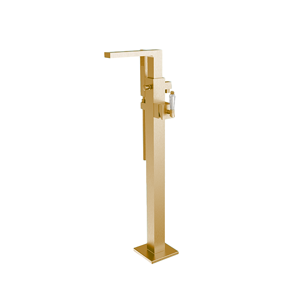 Santec - Edo Crystal Trim - Floor Mount Tub Filler With Hand Shower