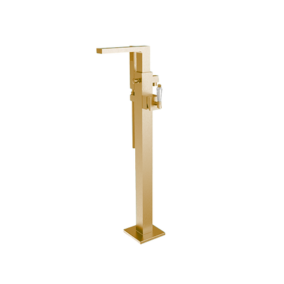 Santec - Edo Crystal Trim - Floor Mount Tub Filler With Hand Shower