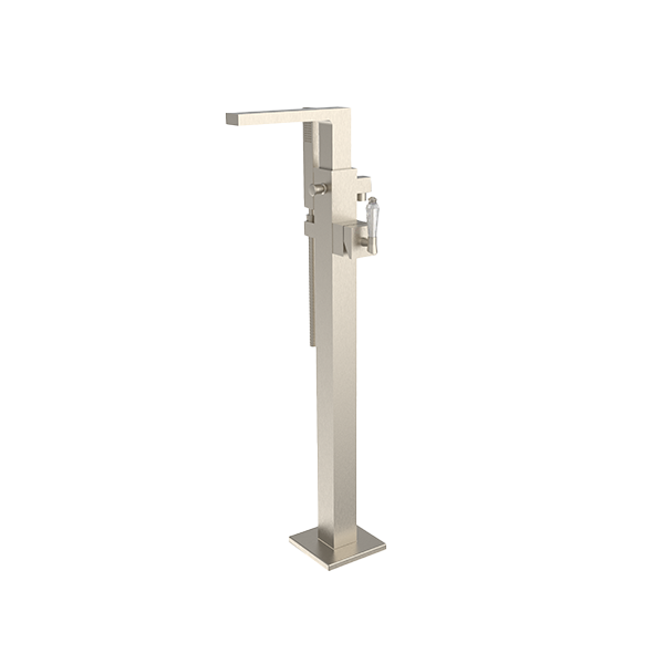 Santec - Edo Crystal Trim - Floor Mount Tub Filler With Hand Shower