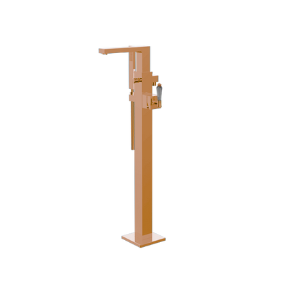 Santec - Edo Crystal Trim - Floor Mount Tub Filler With Hand Shower