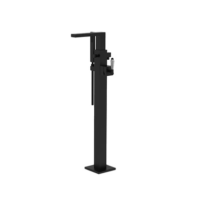 Santec - Edo Crystal Trim - Floor Mount Tub Filler With Hand Shower