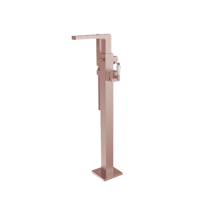 Santec - Edo Crystal Trim - Floor Mount Tub Filler With Hand Shower