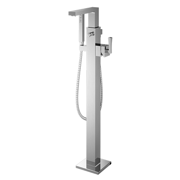 Santec - Edo Trim - Floor Mount Tub Filler With Hand Shower
