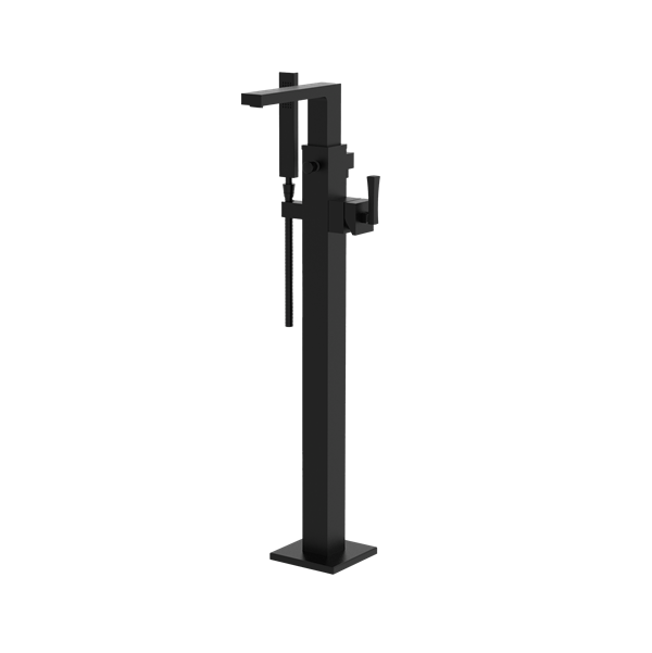 Santec - Edo Trim - Floor Mount Tub Filler With Hand Shower