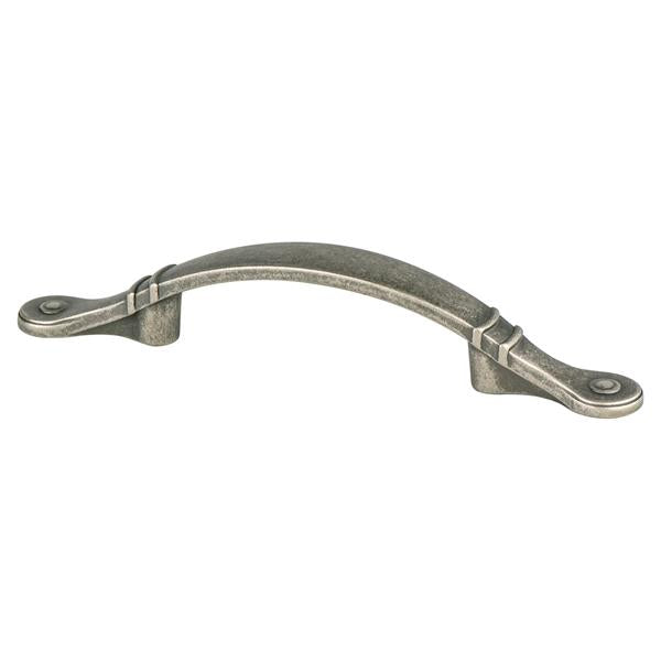 Berenson - Traditional Advantage Four 3 inch CC Weathered Nickel Ringed Arch Pull