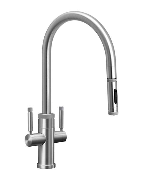 Waterstone - Industrial 2 Handle Pull-Down Kitchen Faucet, Toggle Sprayer