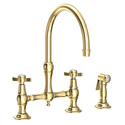 Newport Brass - Fairfield Kitchen Bridge Faucet with Side Spray