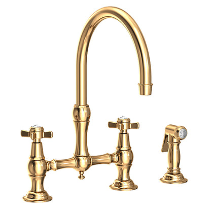 Newport Brass - Fairfield Kitchen Bridge Faucet with Side Spray