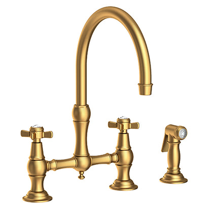 Newport Brass - Fairfield Kitchen Bridge Faucet with Side Spray