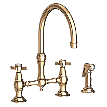 Newport Brass - Fairfield Kitchen Bridge Faucet with Side Spray