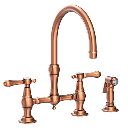 Newport Brass - Chesterfield Kitchen Bridge Faucet with Side Spray