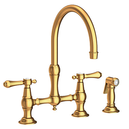 Newport Brass - Kitchen Bridge Faucet With Side Spray – PlumbTile