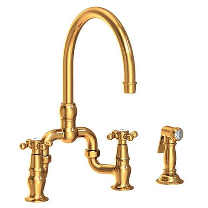 Newport Brass - Chesterfield Kitchen Bridge Faucet with Side Spray