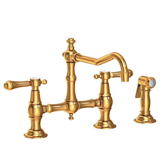 Newport Brass - Chesterfield Kitchen Bridge Faucet with Side Spray