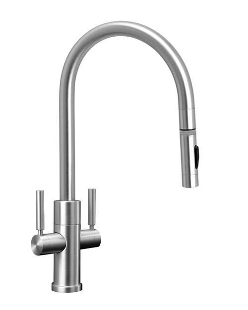 Waterstone - Modern 2 Handle Plp Pulldown Faucet - Angled Spout - Toggle Sprayer