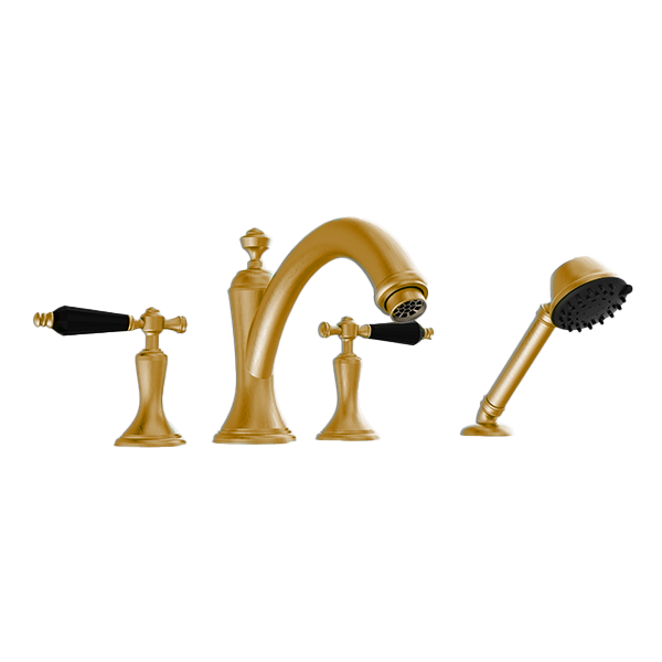 Santec - Klassica Crystal Trim - Roman Tub Filler With Hand Shower