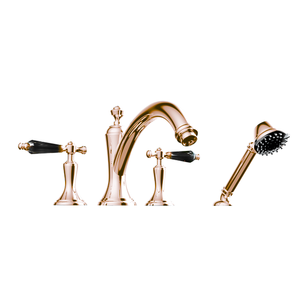 Santec - Klassica Crystal Trim - Roman Tub Filler With Hand Shower