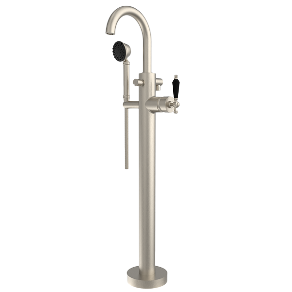 Santec - Klassica Crystal Trim - Floor Mount Tub Filler With Hand Shower