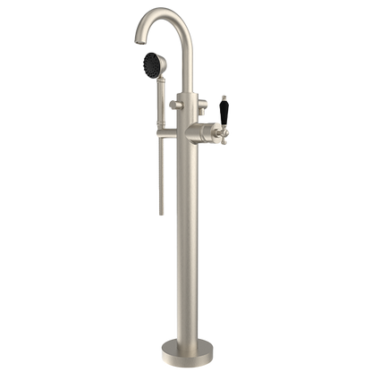 Santec - Klassica Crystal Trim - Floor Mount Tub Filler With Hand Shower