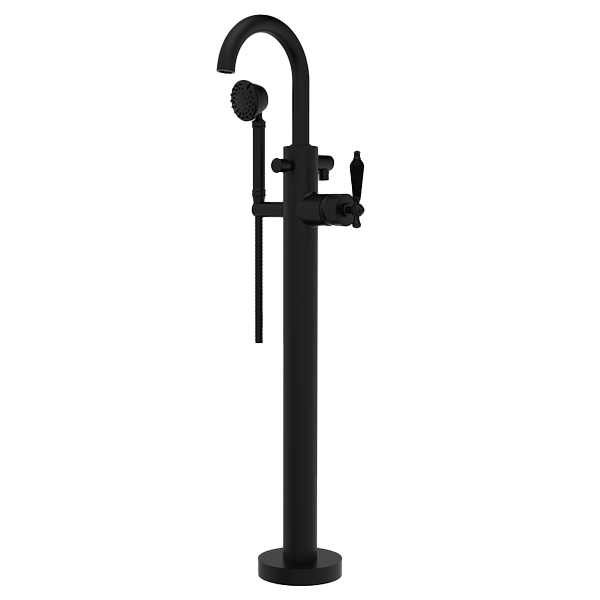 Santec - Klassica Crystal Trim - Floor Mount Tub Filler With Hand Shower