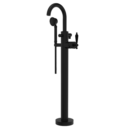 Santec - Klassica Crystal Trim - Floor Mount Tub Filler With Hand Shower
