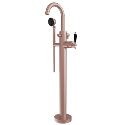 Santec - Klassica Crystal Trim - Floor Mount Tub Filler With Hand Shower