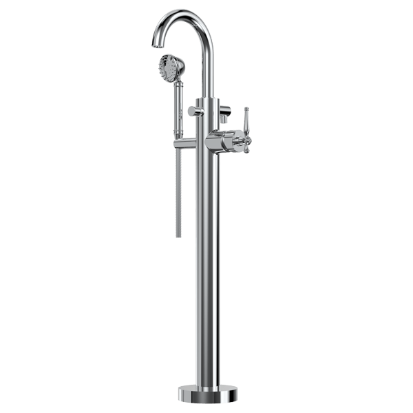 Santec - Klassica Trim - Floor Mount Tub Filler With Hand Shower