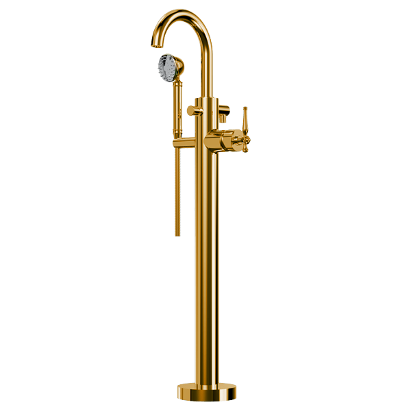 Santec - Klassica Trim - Floor Mount Tub Filler With Hand Shower