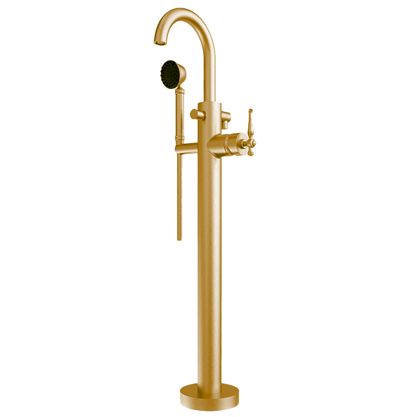 Santec - Klassica Trim - Floor Mount Tub Filler With Hand Shower