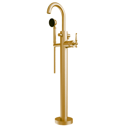 Santec - Klassica Trim - Floor Mount Tub Filler With Hand Shower